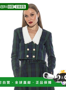 自营 alexia admorAmelia Jacket - green plaid 美国奥莱直发