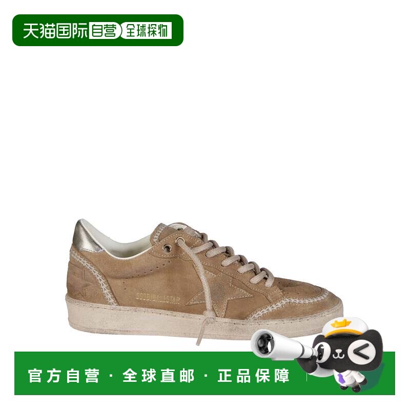 自营golden gooseBallstar绒面革上脚趾舌头星星马刺运动鞋Neutr