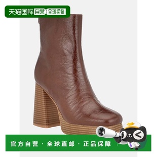 自营Guess Danca Boots Women's Brown Faux Leather Platform Bo