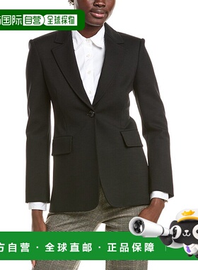 自营Max Mara Serio针织羊毛混纺夹克-黑色 美国奥莱直发外套