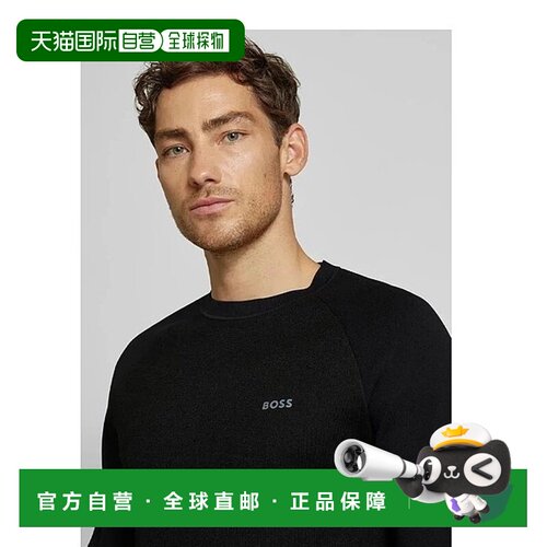 自营 Hugo Boss Men's Ritor Crewneck Sweater, Black - black