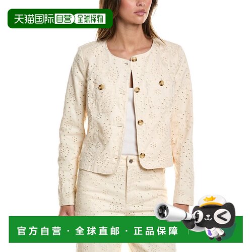 自营CeCe Broderie Jacket - white 美国奥莱直发