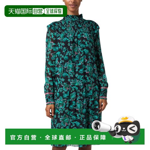 自营Marc Cain Linen-Blend Mini Dress - black 美国奥莱直发