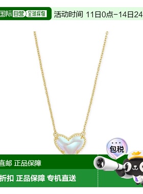 自营Kendra Scott Ari Heart Short Pendant Necklace Gold Dichr