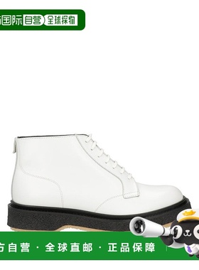 1h可退 【美国直邮】adieu 系带真皮踝靴 女鞋 时装靴 纯色圆头方