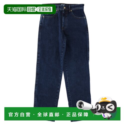 自营versace jeans couture靛蓝色直筒棉质牛仔裤-黑色 美国奥莱
