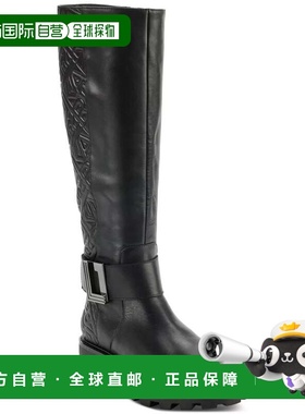 自营Karl Lagerfeld Paris Meara Boots Women's Black Quilted K