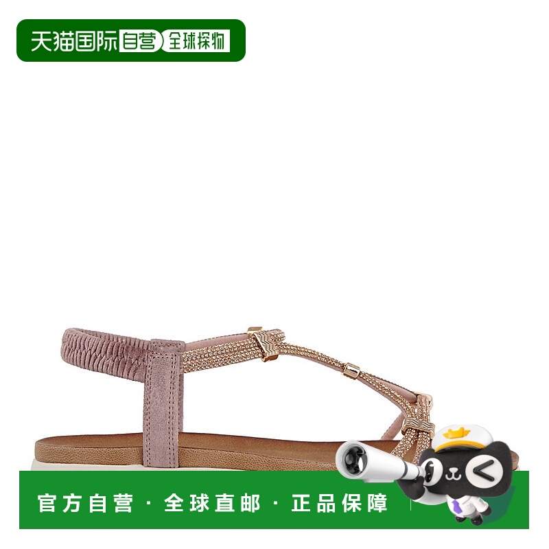 自营exe女式Av3平底闪光凉鞋，软粉色-软粉色 美国奥莱直发