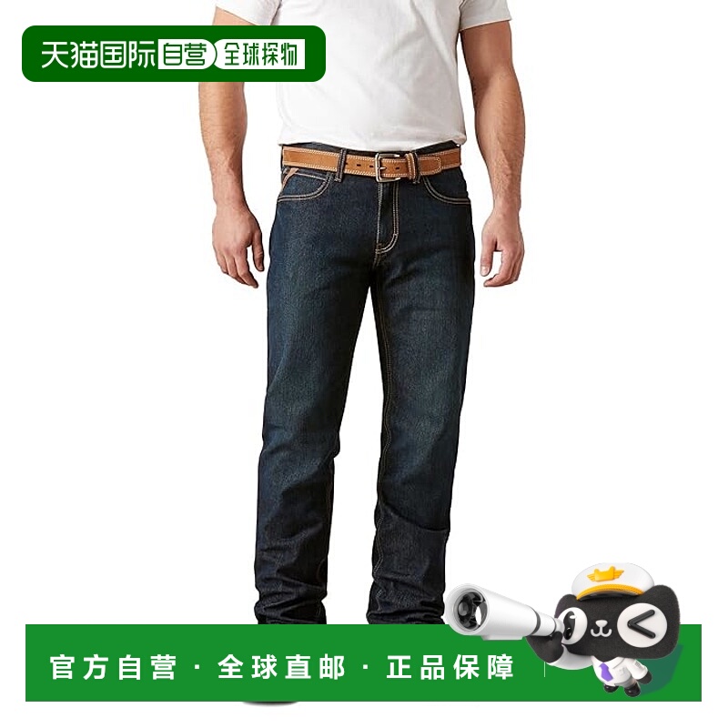 1h可退 香港直邮潮奢 ariat 男士 M4 Pro 比赛撕裂小喇叭牛仔裤(B