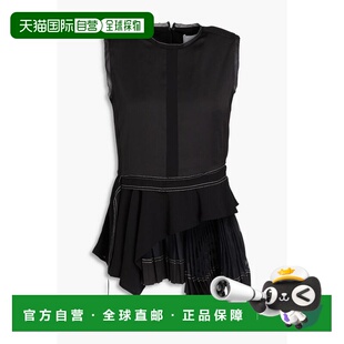 美国直邮 LIM PHILLIP 分层打褶雪纺缎面上衣 1h可退