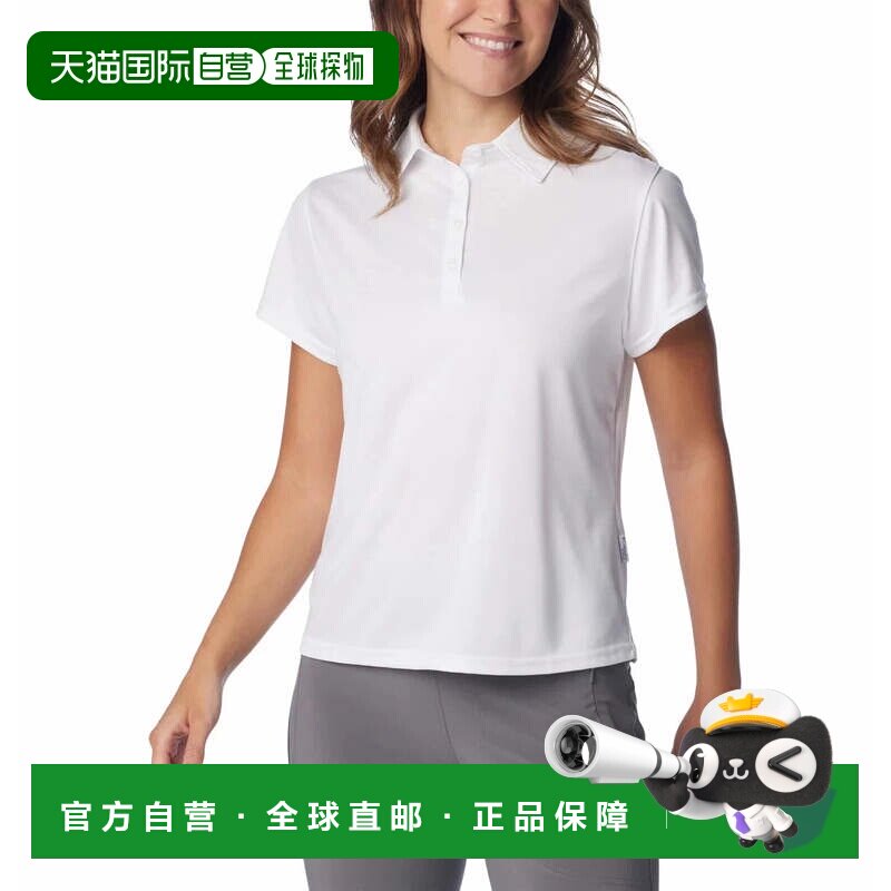 自营Columbia PFG潮汐Tee polo衫女白色UPF 50短袖KFC549-白色 美 - 实物图