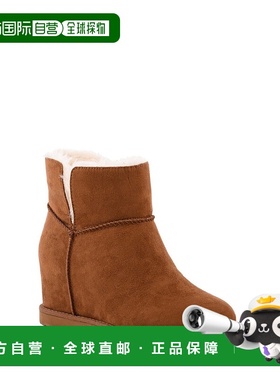 自营BC Footwear Undecided Boot女式棕色圆头楔形靴JOBB120-棕色