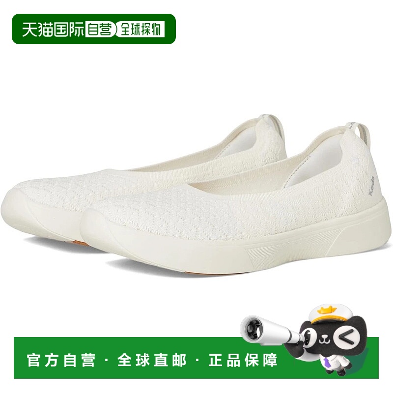 自营Keds BlissWalk Skimmer Flat Women's White Round Toe Slip