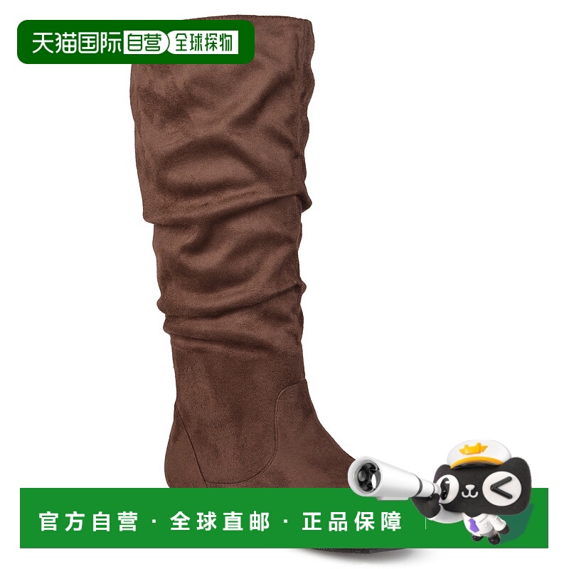 journee collectionJournee 女式宽小腿 Rebecca-02 靴 - 棕色 【