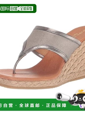 自营Andre Assous Arabella Sandals Women Metallic Taupe Slip