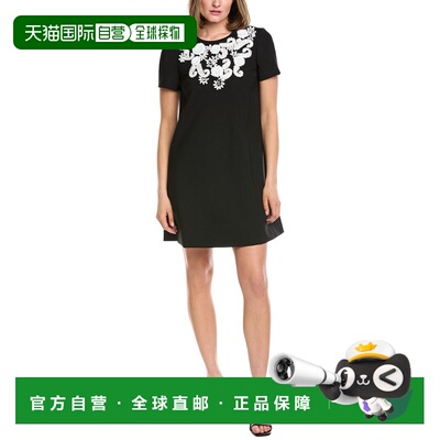 自营Carolina Herrera Wool-Blend Shift Dress - black 美国奥莱