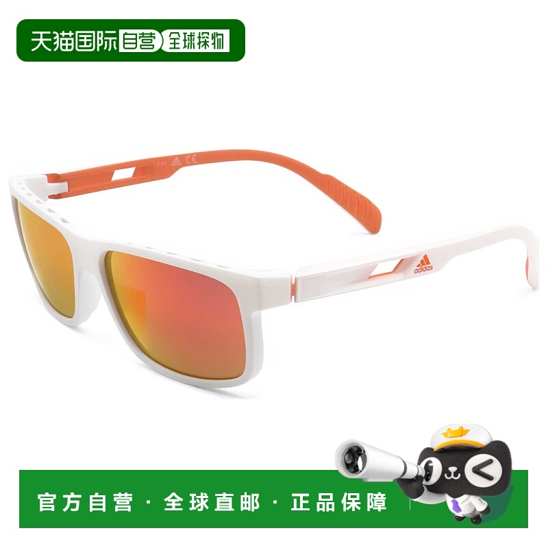 自营adidas阿迪达斯男式58毫米白色太阳镜-白色 美国奥莱直发