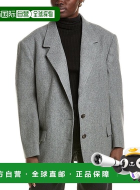 自营 Michael Kors 法兰绒 Mattie 羊毛混纺西装外套 - 灰色 美国