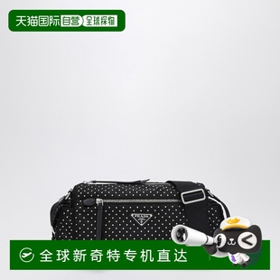 普拉达 女士 黑色铆钉包包 NYLON 香港直邮潮奢 1h可退 Prada
