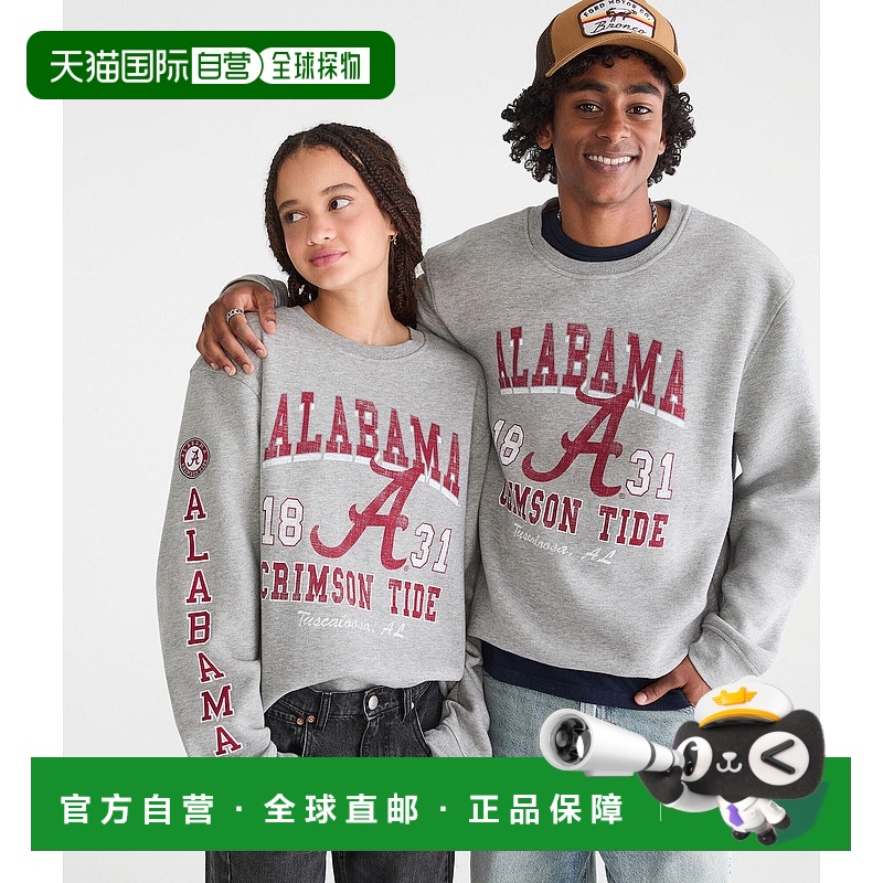 自营 Aeropostale Alabama Crimson Tide船员运动衫-浅麻灰色 美