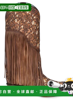 1h可退 【美国直邮】Corral Caracas流苏装饰与镶嵌尖头女靴 蜂蜜