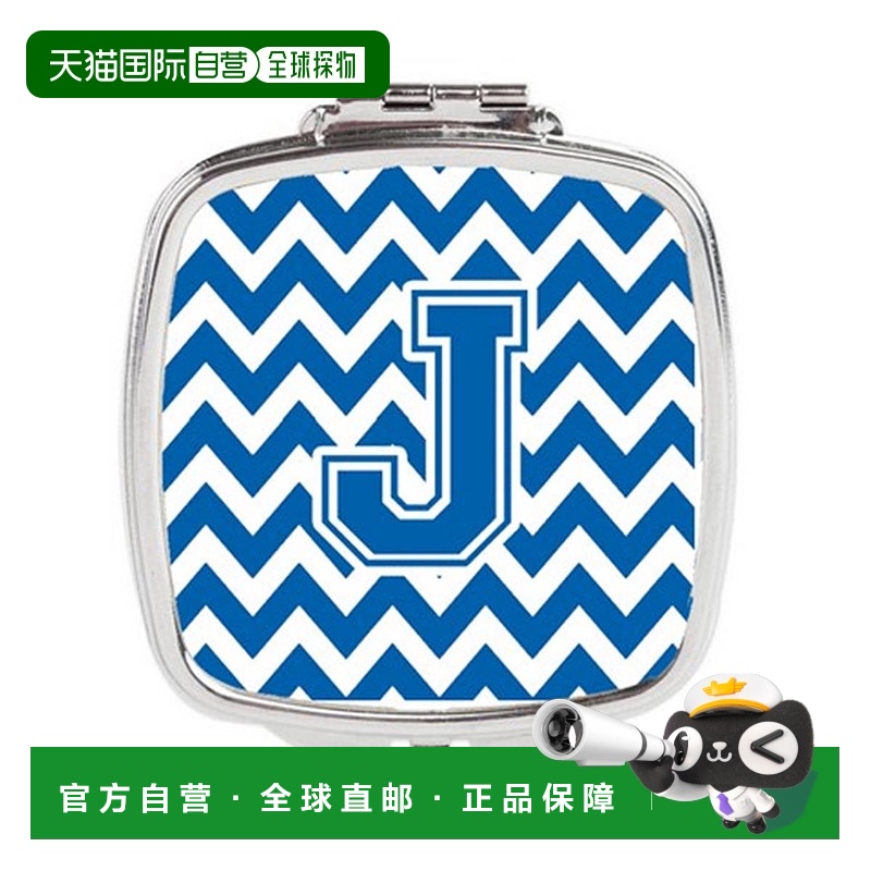 自营 Carolines Treasures CJ1056-JSCM 字母 J 雪佛龙蓝白正品