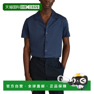 Caspar blue Mercerized Top 美国奥莱直发 Cuban 自营Reiss