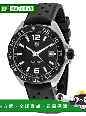 自营Tag Heuer Men's black dial Watch - black 美国奥莱直发