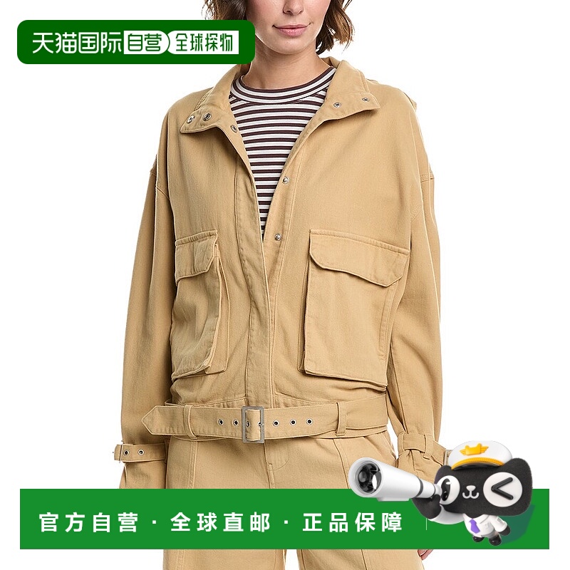 自营HUDSON Jeans Relaxed Utility Jacket - brown 美国奥莱直发