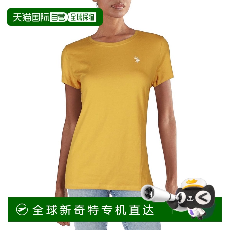 自营 u.s. polo assn.女式圆领短袖套头衫-dutchess金 【美国奥莱