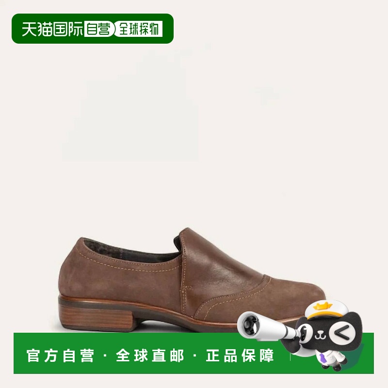 自营naotWomen's Angin Leather Shoes In Coffee Bean Nubuck To