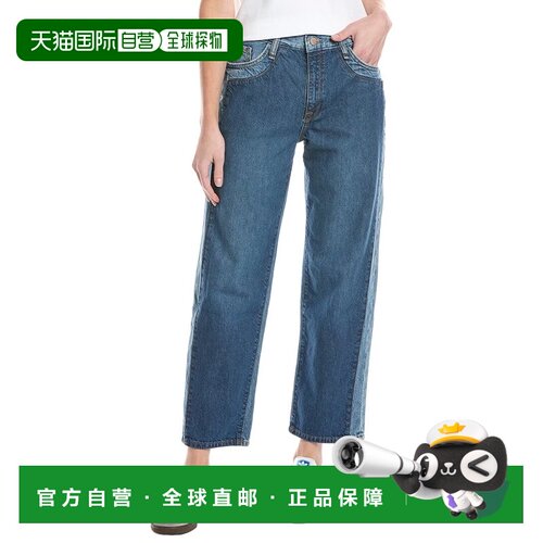 自营Triarchy Birkin Mid-Rise Shadow Indigo Straight Jean - b