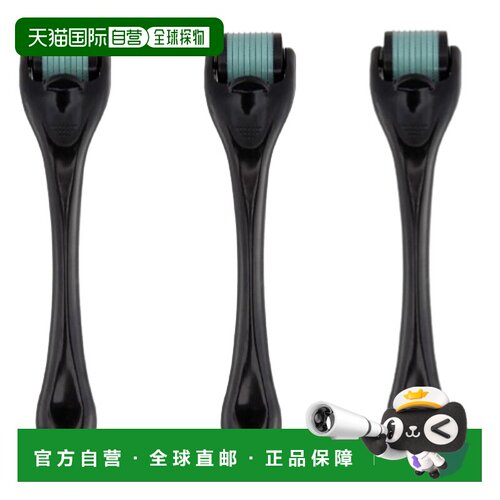 自营 lovery男女通用 3 件装微针真皮滚轮，适用于面部和身体 -