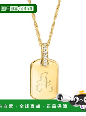 自营RS Pure by Ross-Simons 14kt Yellow Gold Personalized Dog
