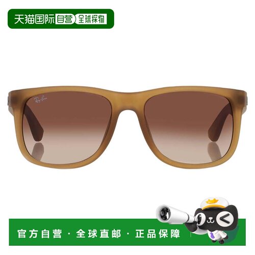 自营ray-banRay Ban JUSTIN Brown渐变方形男士太阳镜RB4165F 681