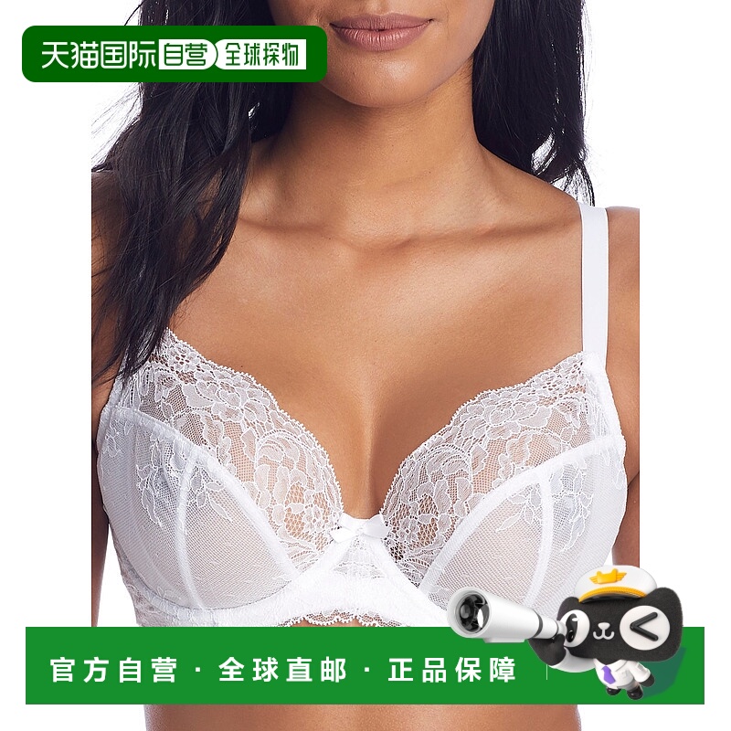 Panache 女式 Ana 侧支撑深 V 文胸 - 白色 【美国奥莱】直发内衣