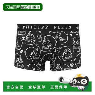 美国奥莱直发 黑色 自营philipp plein拳击手全身骷髅轮廓