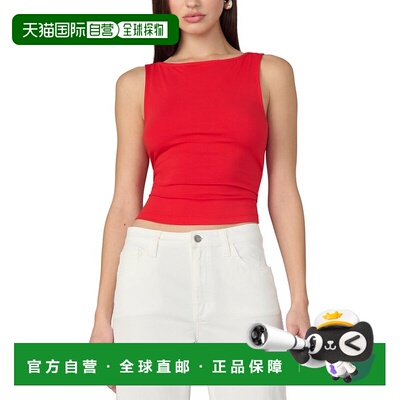 自营JOE'S Jeans The Boatneck Tank Top - Red 背心美国直发奥莱