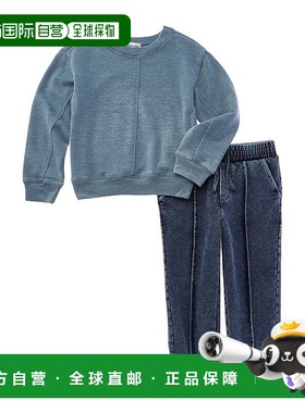 自营 Splendid 2pc探索运动衫和裤子套装-绿色 美国奥莱直发