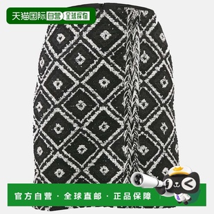 自营Karl Lagerfeld Black Tweed Mini Skirt - black 美国奥莱直