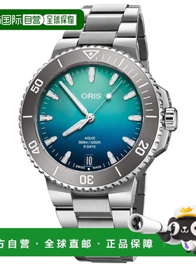 自营 Oris大堡礁限量版IV蓝色表盘不锈钢男士手表01 400 7790 418