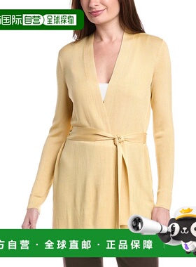 自营Lafayette 148 New York Belted Silk Cardigan - yellow 美