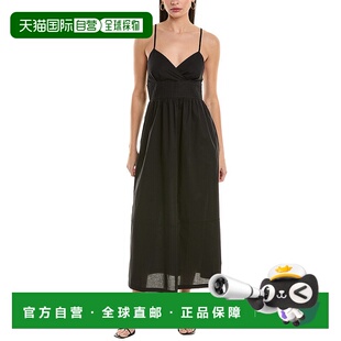 黑色 自营 中长连衣裙 STUDIO 美国奥莱直发性感吊带 ALPHA