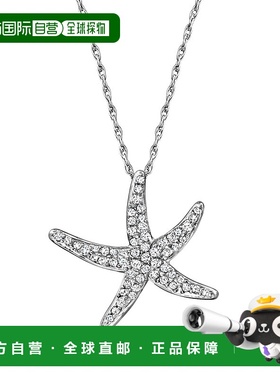925 纯银 Ross-Simons 钻石海星吊坠项链 - 20 英寸 【美国奥莱】