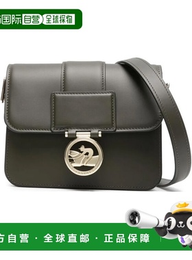 香港直邮珑骧LONGCHAMP女款BOX-TROT金色Logo标牌翻盖磁扣主夹层