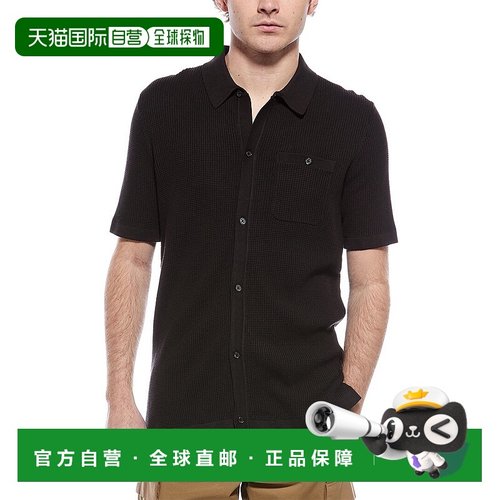 自营scotch & soda苏格兰苏打华夫格针织衬衫-黑色 【美国奥莱】