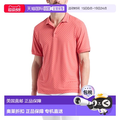 自营Robert Graham Aaron Knit Polo Shirt - orange 美国奥莱直