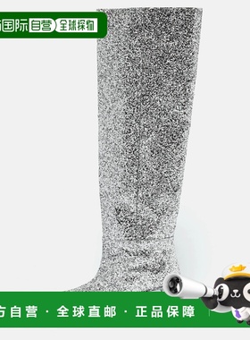自营Alexander Wang Silver Glitter Viola Knee Length Boots -