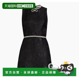 Ellis olivia 缀饰圆领无袖 迷你连衣裙 黑 自营 黑色 alice