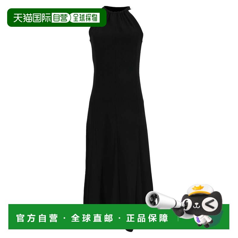 自营dries van notenDries Van Nuts黑色聚酯黑色吊带连衣裙 美国图片